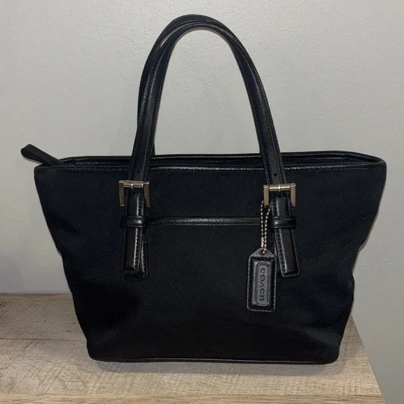 Coach Nylon Black Mini Tote Bag - Picture 2 of 14